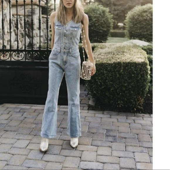 Agolde Pants - Agolde Light Jean 70s Trucker Denim Jumpsuit NEW